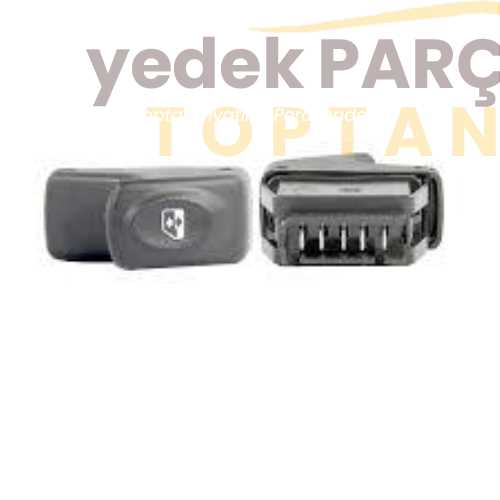 CLİO KANGOO MEGANE II CAM DÜĞMESİ 5 FİŞLİ GRİ